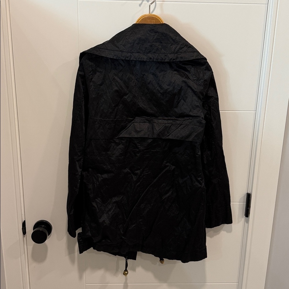 Betsey Johnson Black Utility Jacket with Pink Lining size XS - Picture 7 of 9
